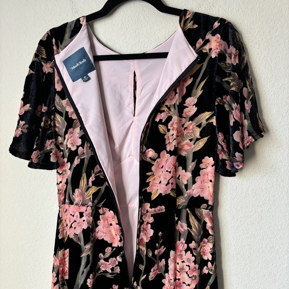 Modcloth Velvet Floral Soiree Saunter Maxi Dress Evening - Picture 14 of 15